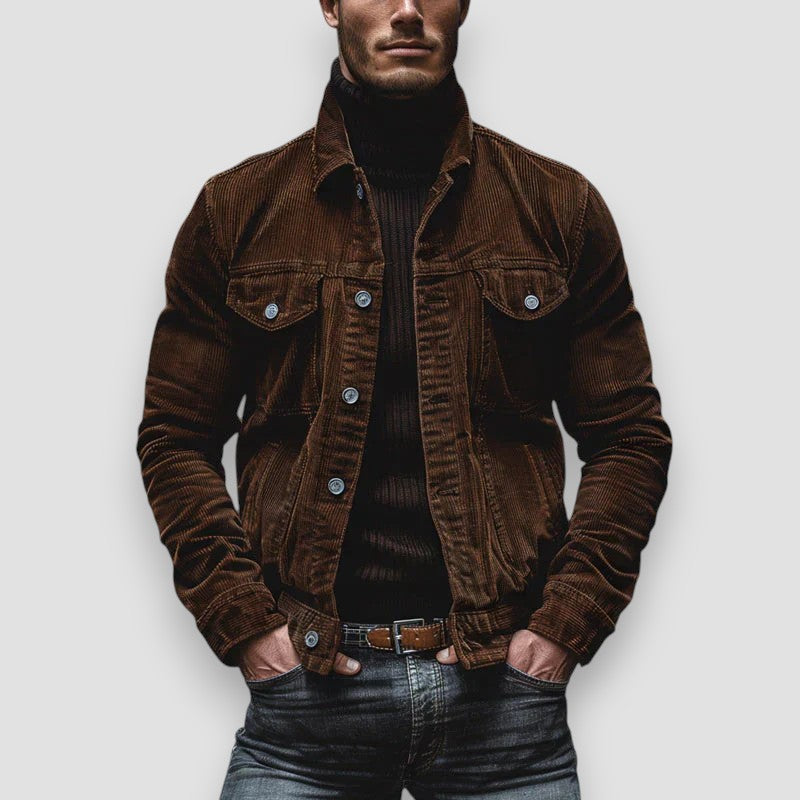 Casual button-down herrejakke