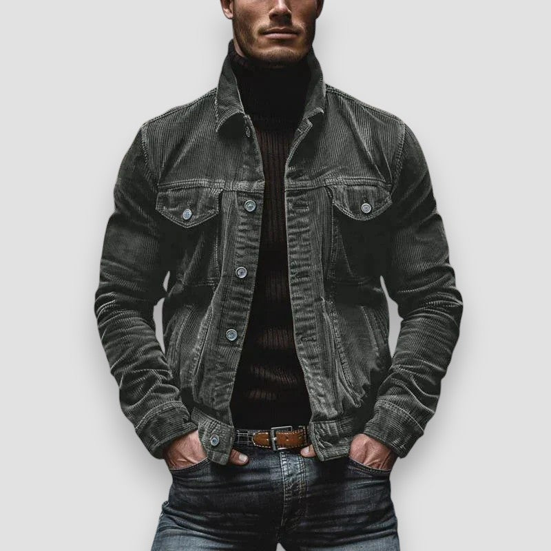 Casual button-down herrejakke
