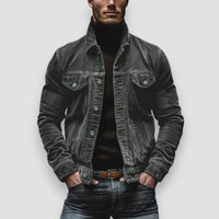 Casual button-down herrejakke