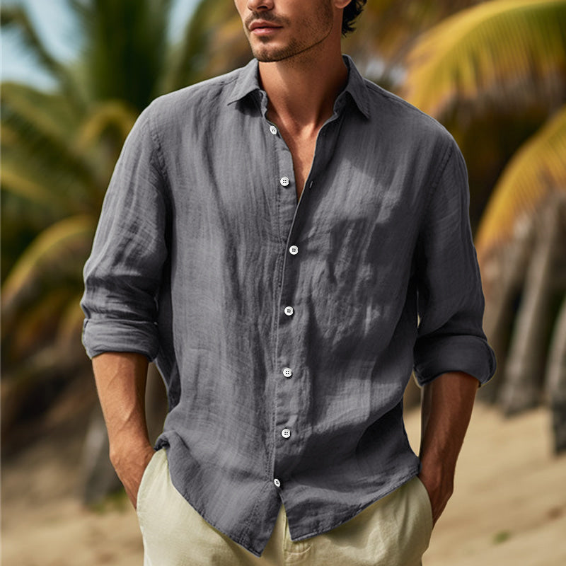 Casual button-down herreskjorte