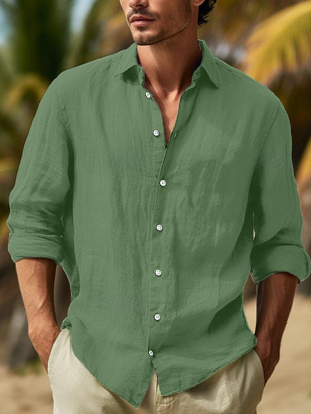 Casual button-down herreskjorte