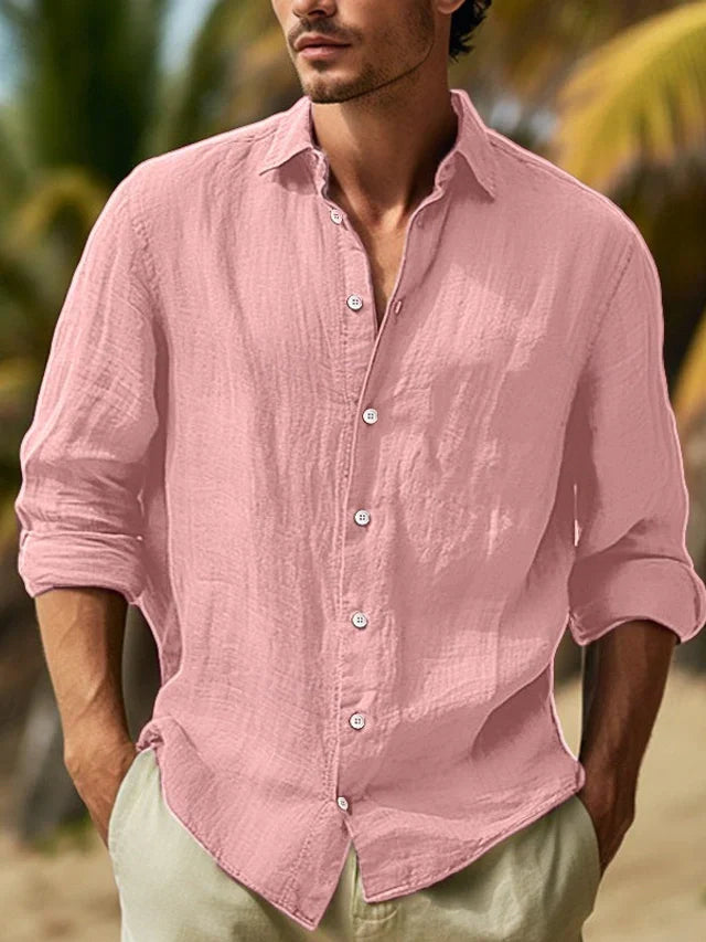 Casual button-down herreskjorte