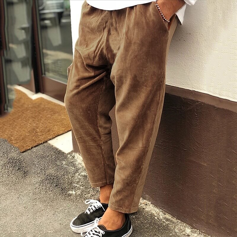 Casual cropped herrebukser