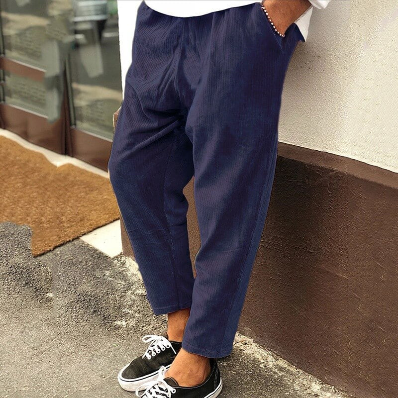 Casual cropped herrebukser
