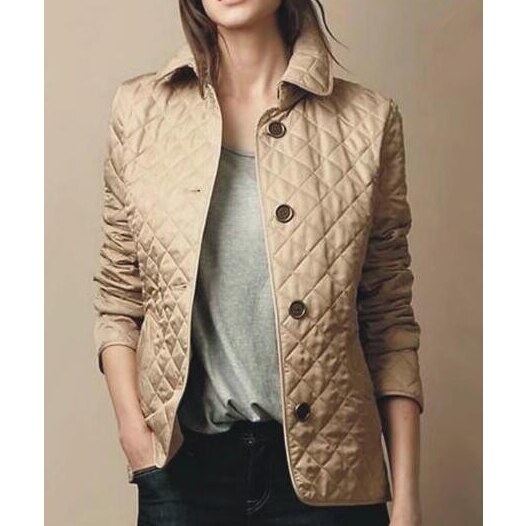 Casual diamantquiltet damejakke