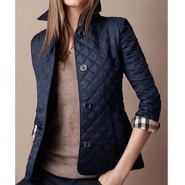Casual diamantquiltet damejakke