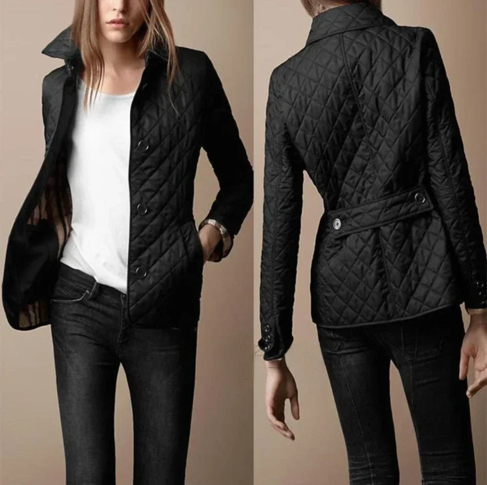 Casual diamantquiltet damejakke