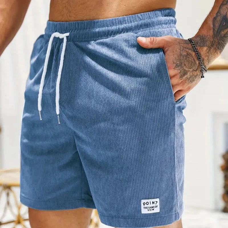 Casual fløjlsshorts til mænd - Relaxed fit med snøre