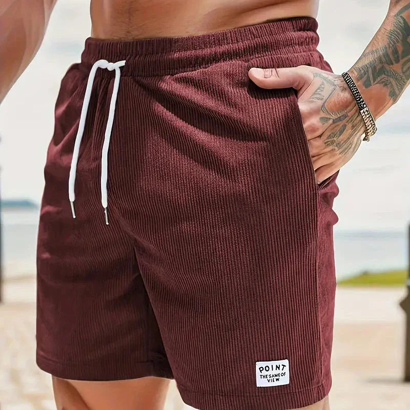 Casual fløjlsshorts til mænd - Relaxed fit med snøre