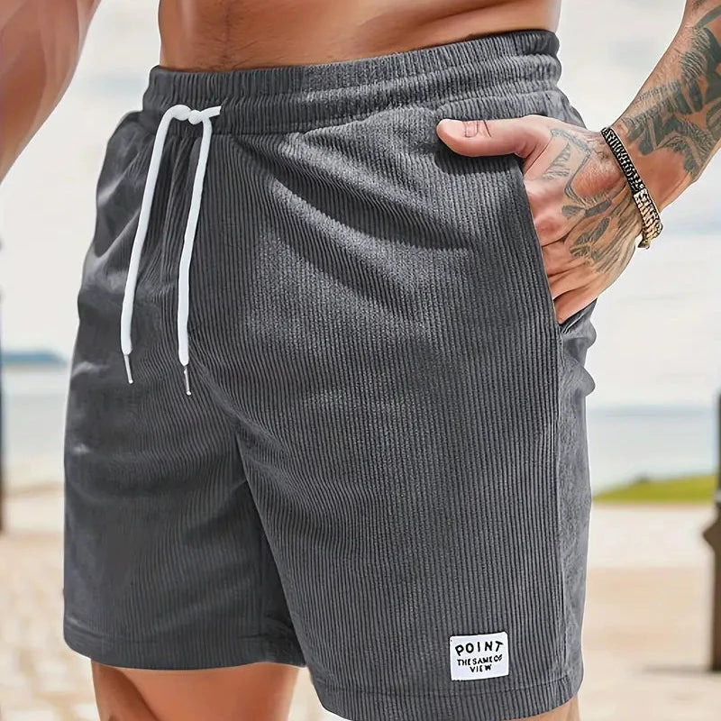 Casual fløjlsshorts til mænd - Relaxed fit med snøre