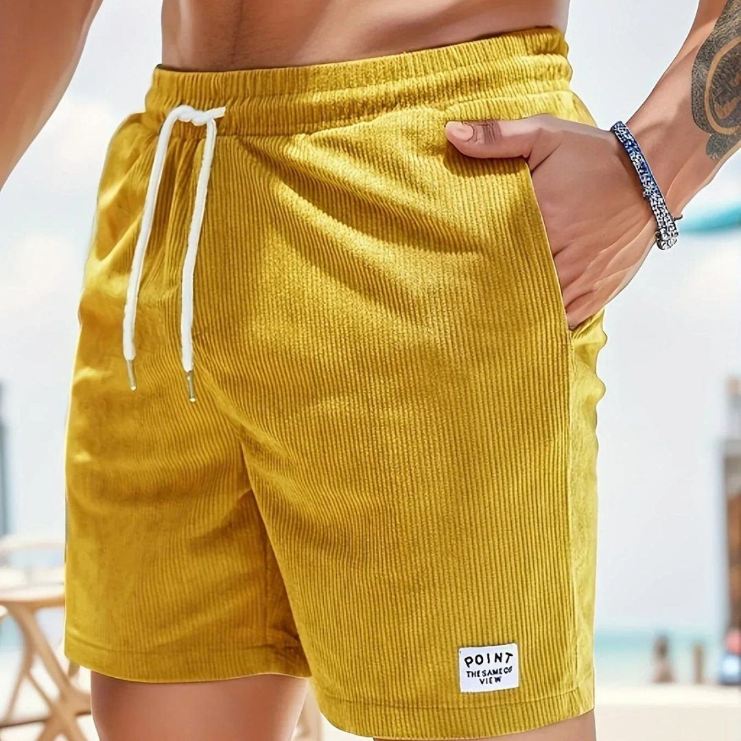 Casual fløjlsshorts til mænd - Relaxed fit med snøre