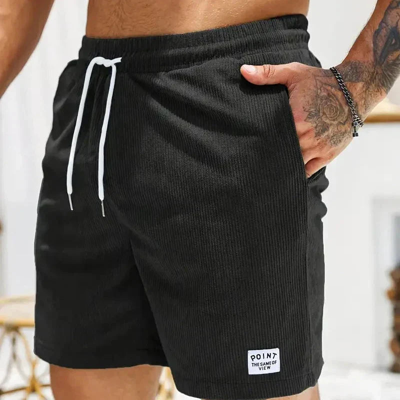 Casual fløjlsshorts til mænd - Relaxed fit med snøre