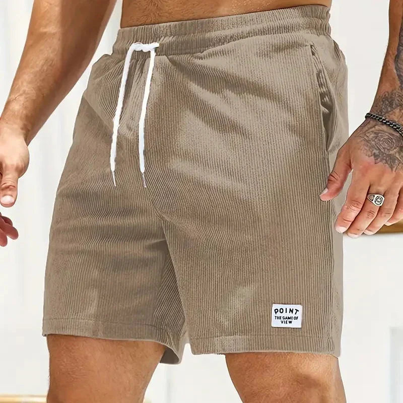 Casual fløjlsshorts til mænd - Relaxed fit med snøre