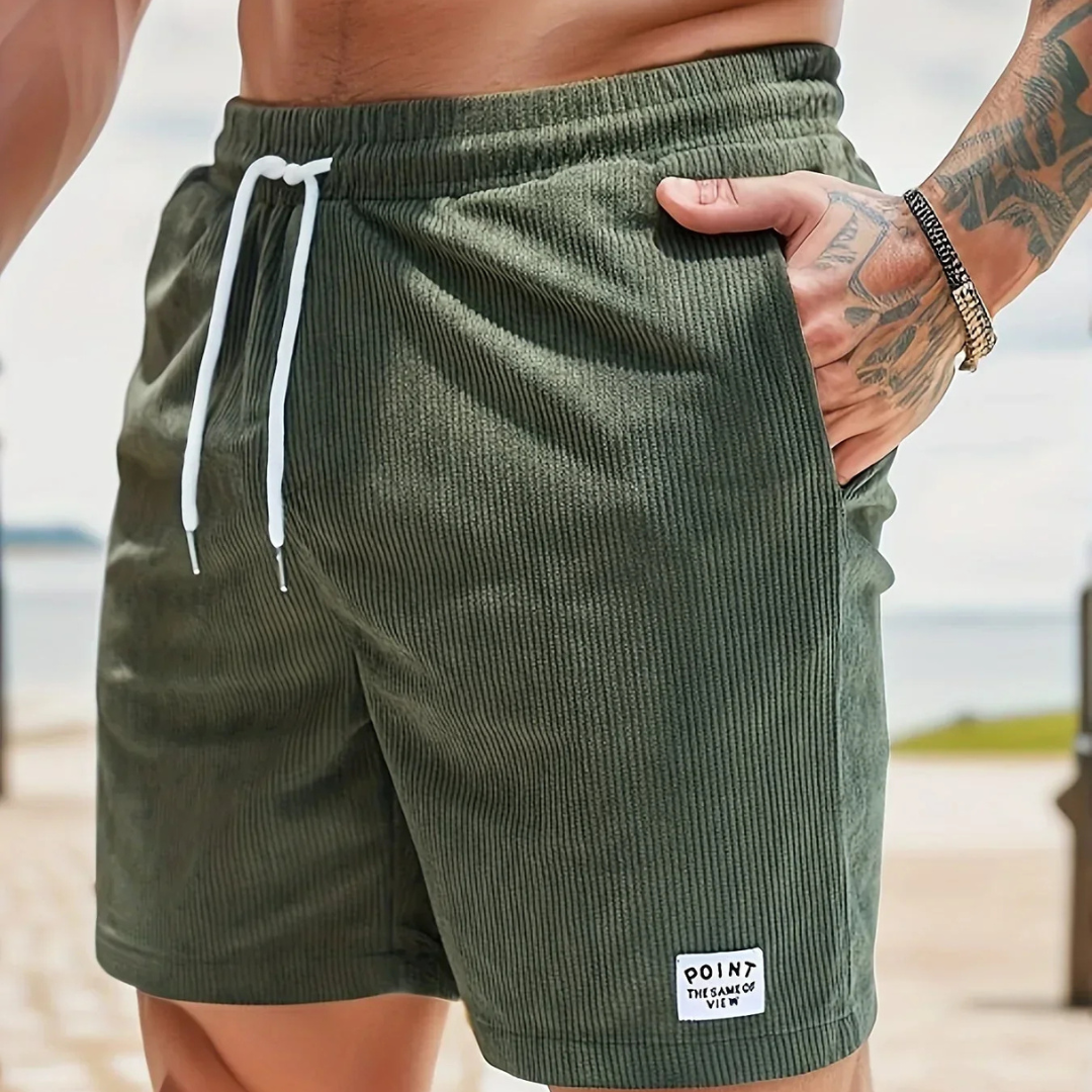 Casual fløjlsshorts til mænd - Relaxed fit med snøre