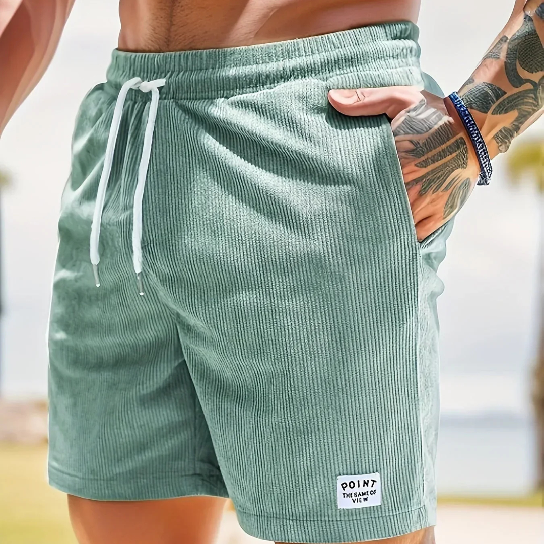 Casual fløjlsshorts til mænd - Relaxed fit med snøre