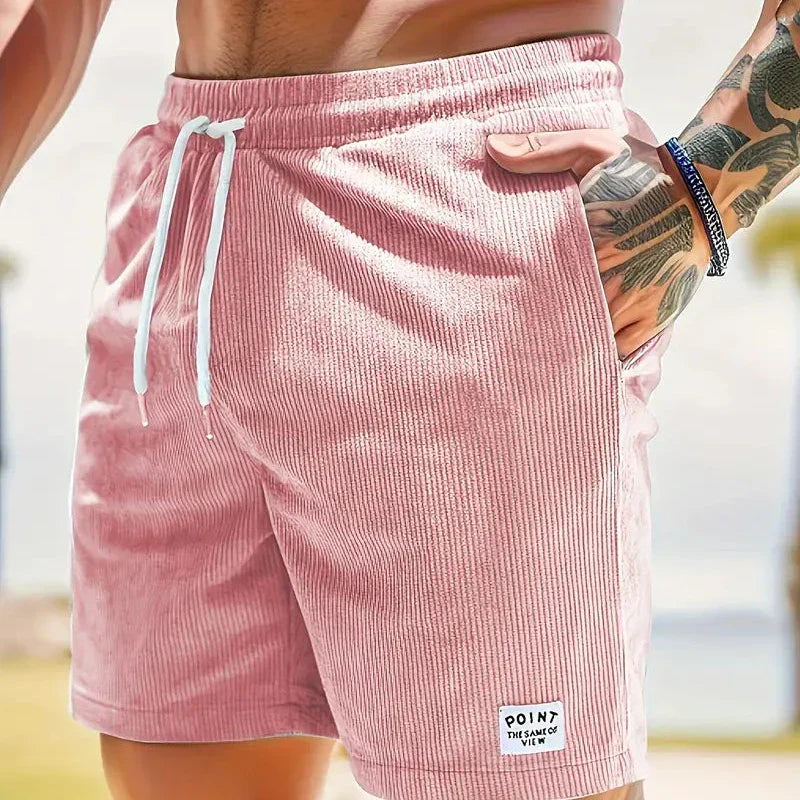 Casual fløjlsshorts til mænd - Relaxed fit med snøre