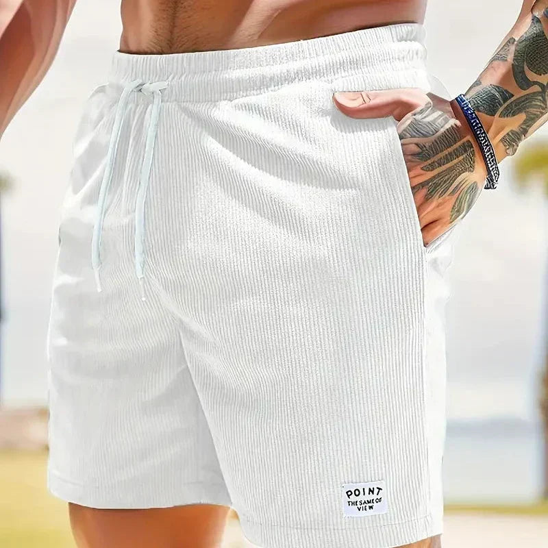 Casual fløjlsshorts til mænd - Relaxed fit med snøre