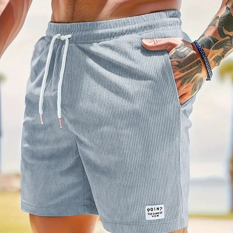Casual fløjlsshorts til mænd - Relaxed fit med snøre