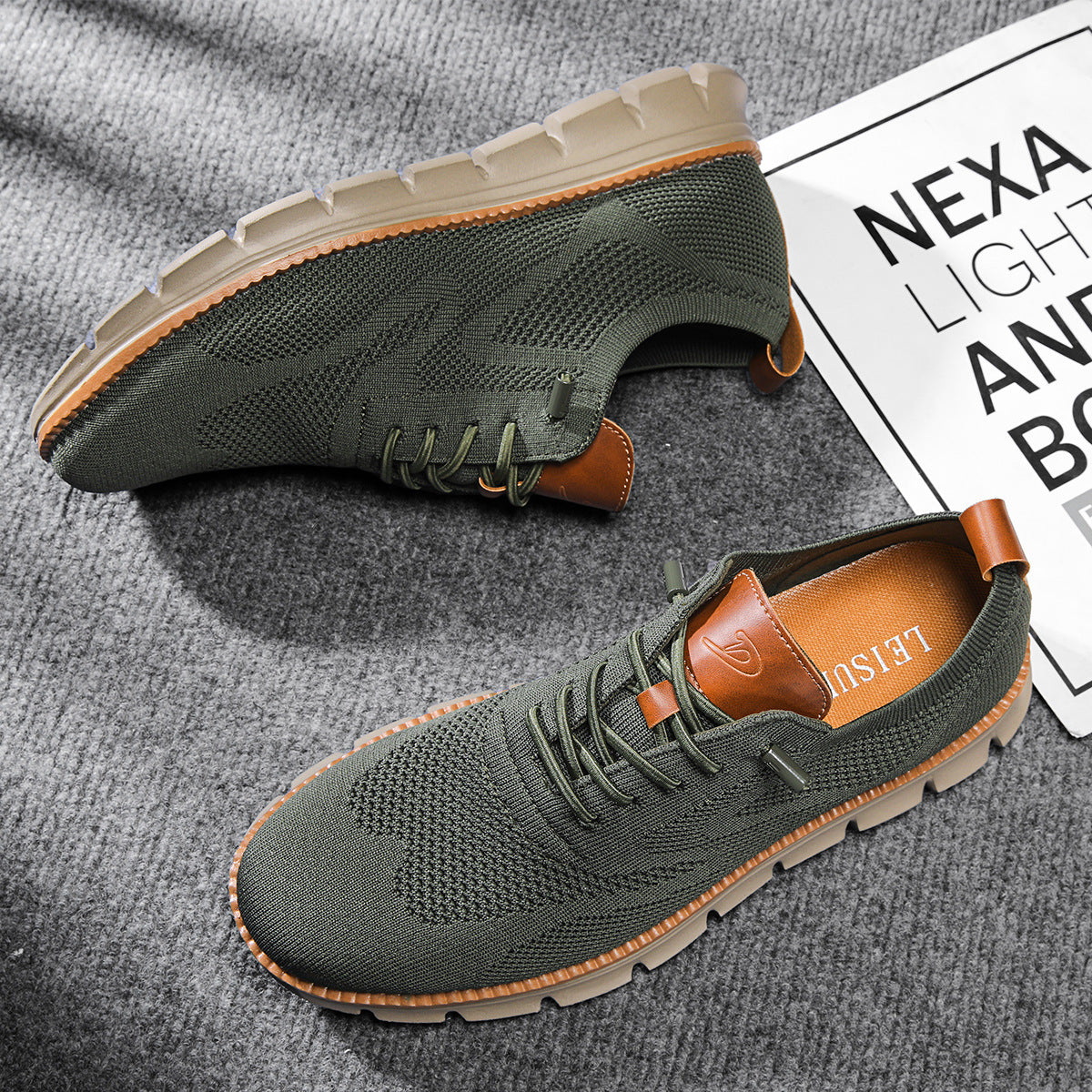 Casual herresneakers med snørebånd