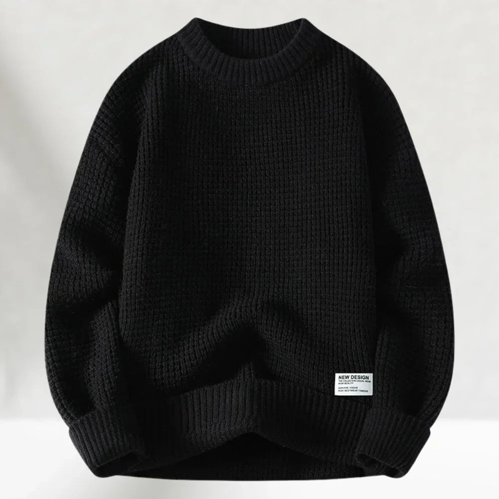 Casual herresweater med rund hals