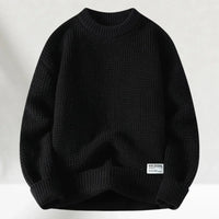 Casual herresweater med rund hals