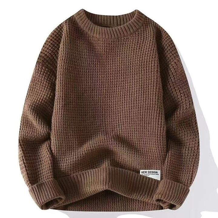 Casual herresweater med rund hals
