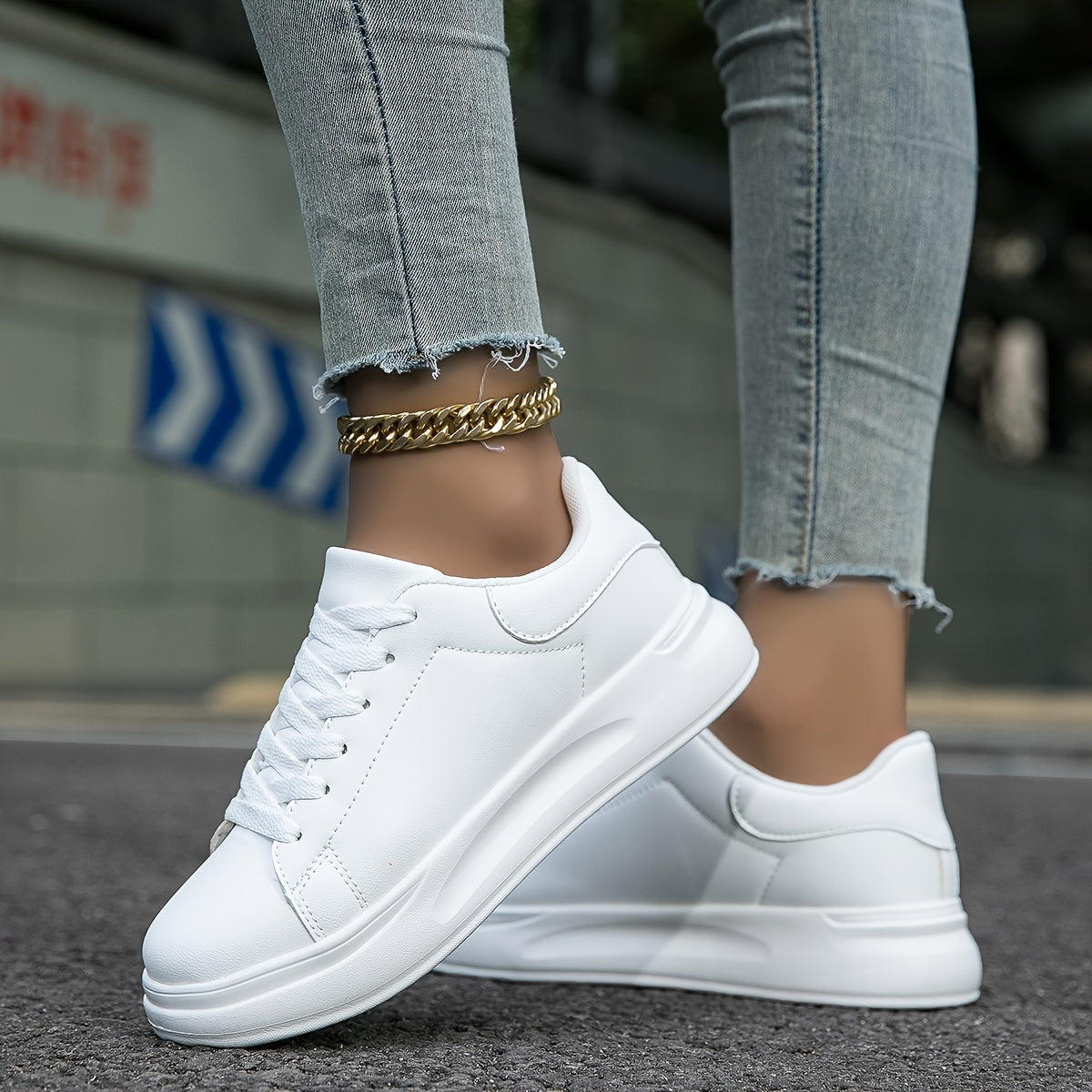 Casual, minimalistiske damesneakers