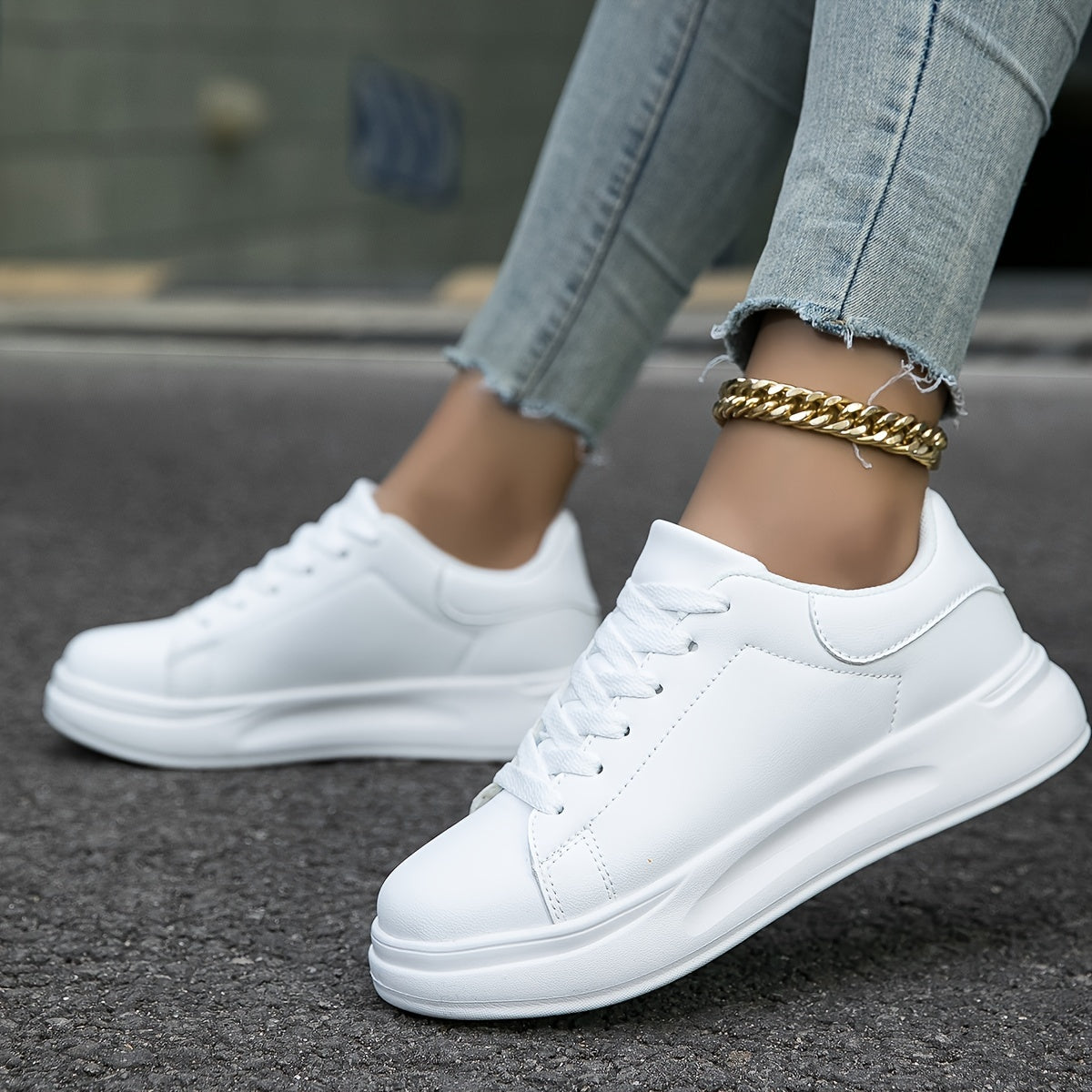 Casual, minimalistiske damesneakers