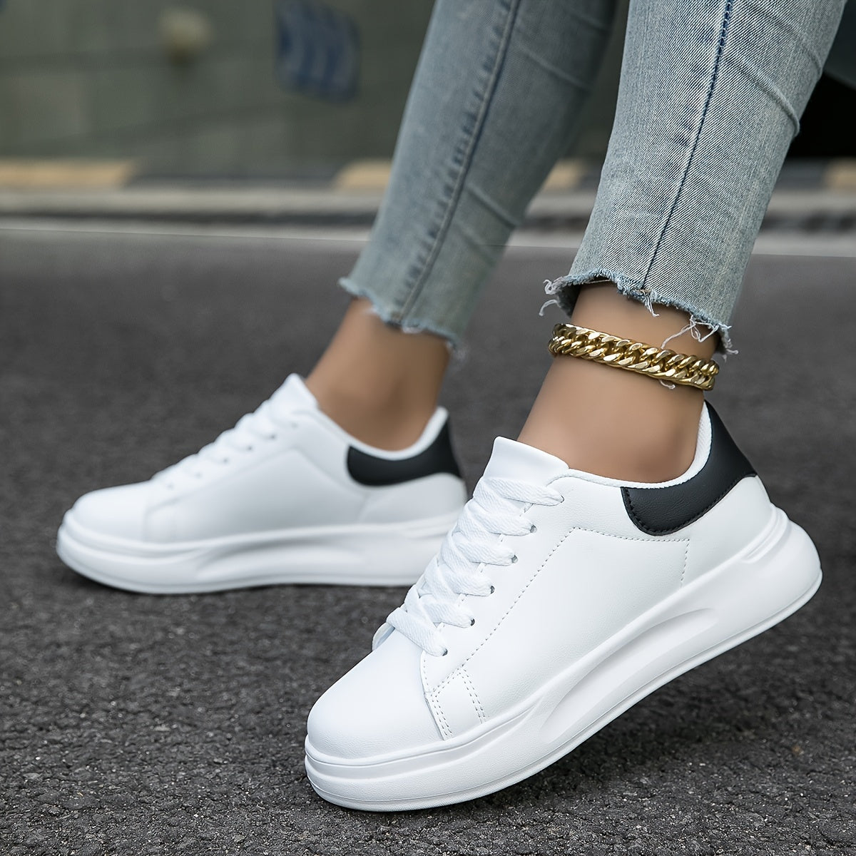 Casual, minimalistiske damesneakers