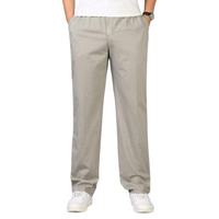 Casual pull-on-herrebukser i relaxed fit