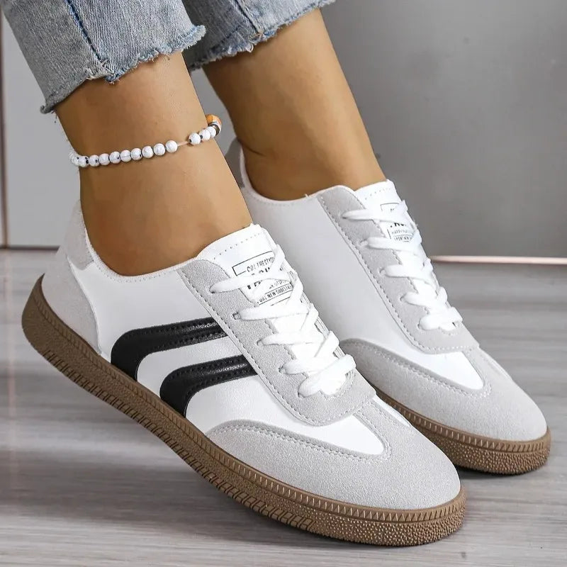 Casual sneakers med snøre til damer