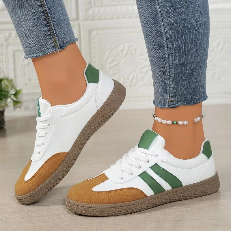 Casual sneakers med snøre til damer
