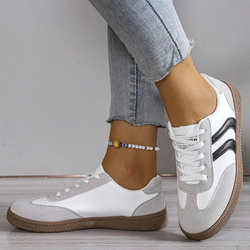 Casual sneakers med snøre til damer