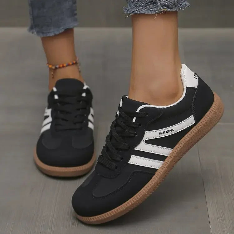Casual sneakers med snørebånd til damer
