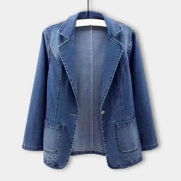 Chic denimjakke med skræddersyet pasform