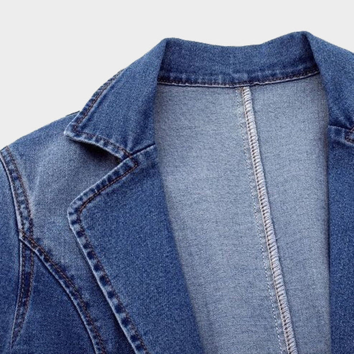 Chic denimjakke med skræddersyet pasform