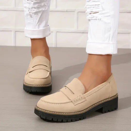 Chunky platformloafers til damer