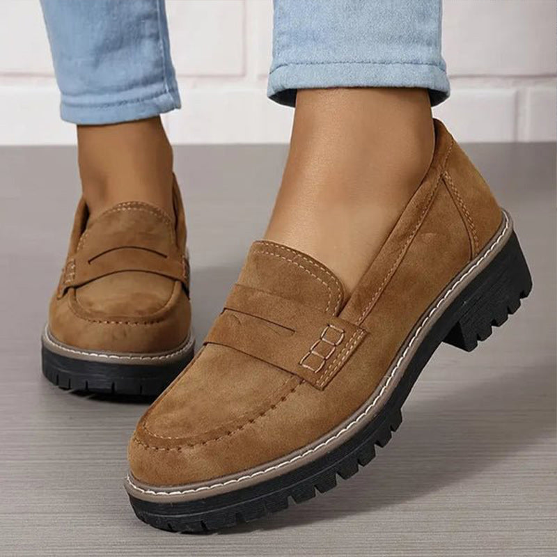 Chunky platformloafers til damer