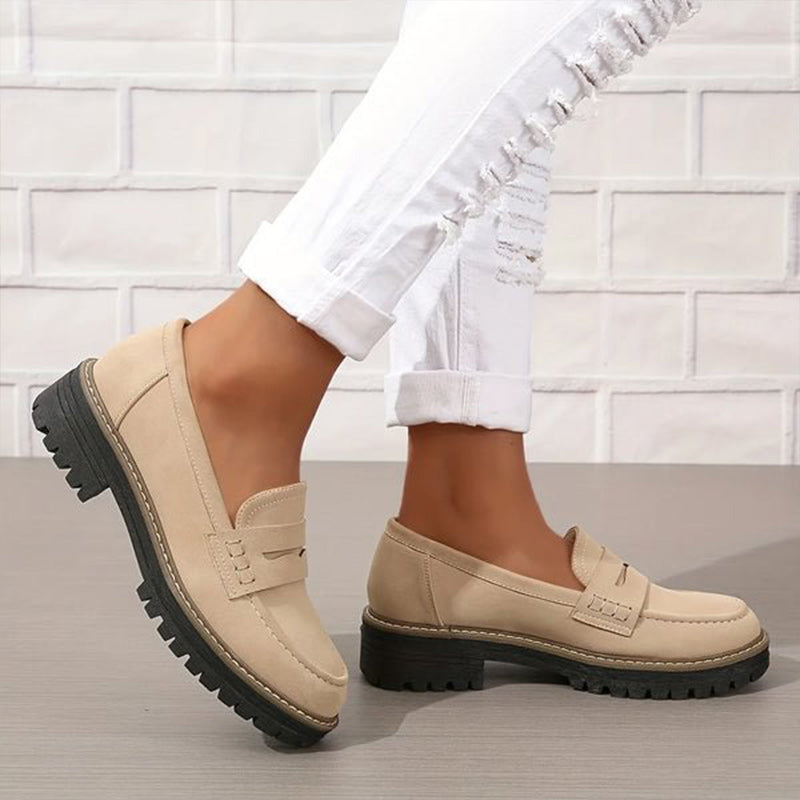 Chunky platformloafers til damer