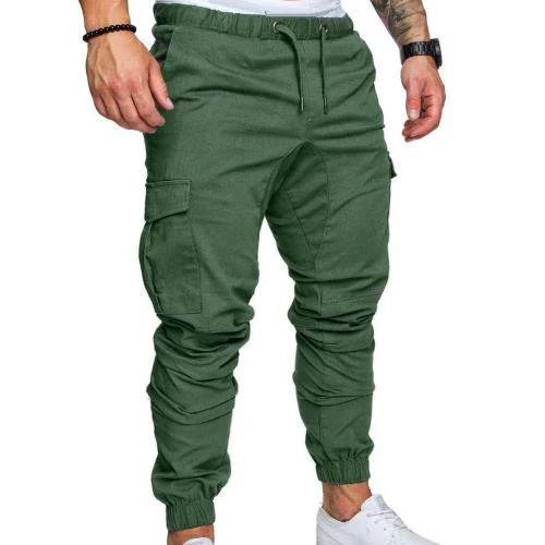 Commando-joggers med ribkant ved anklerne