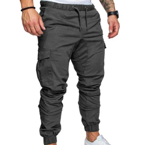 Commando-joggers med ribkant ved anklerne
