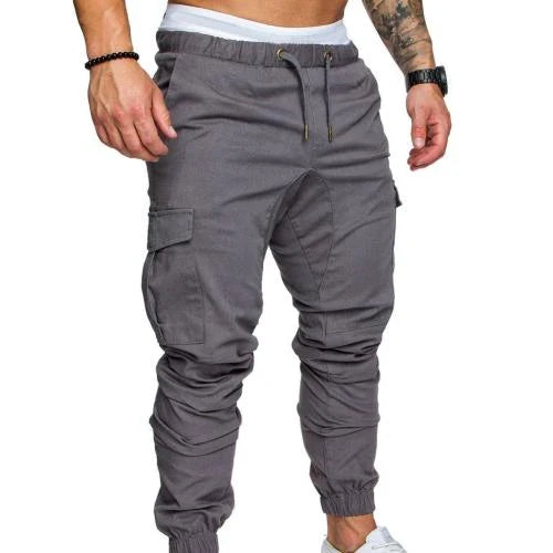 Commando-joggers med ribkant ved anklerne