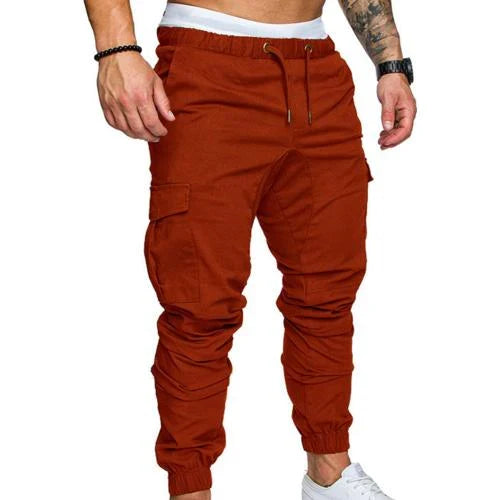 Commando-joggers med ribkant ved anklerne