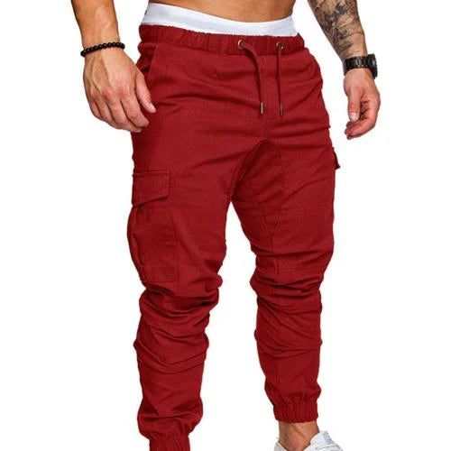Commando-joggers med ribkant ved anklerne