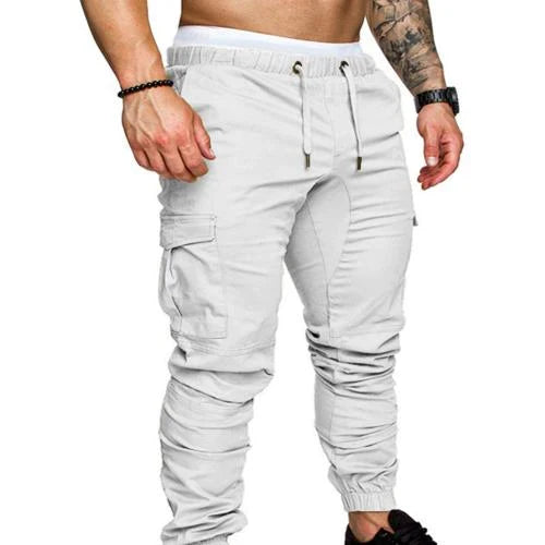 Commando-joggers med ribkant ved anklerne