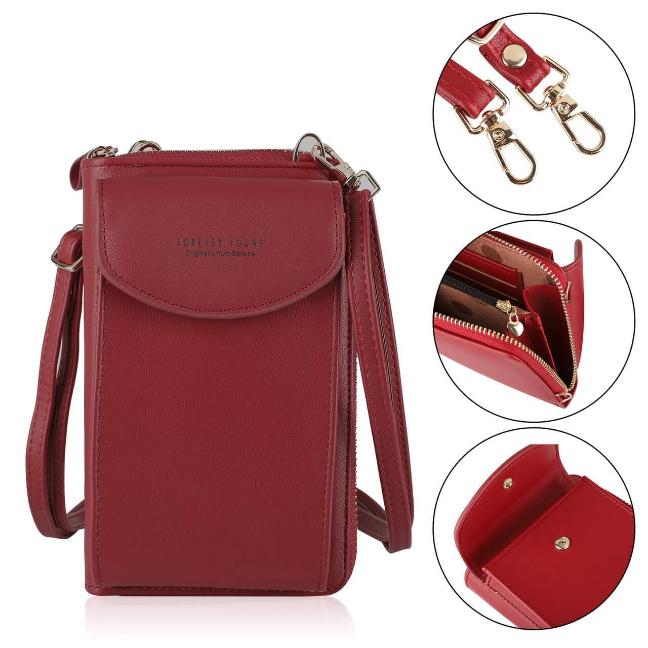Crossbody clutch og mobilpung til damer