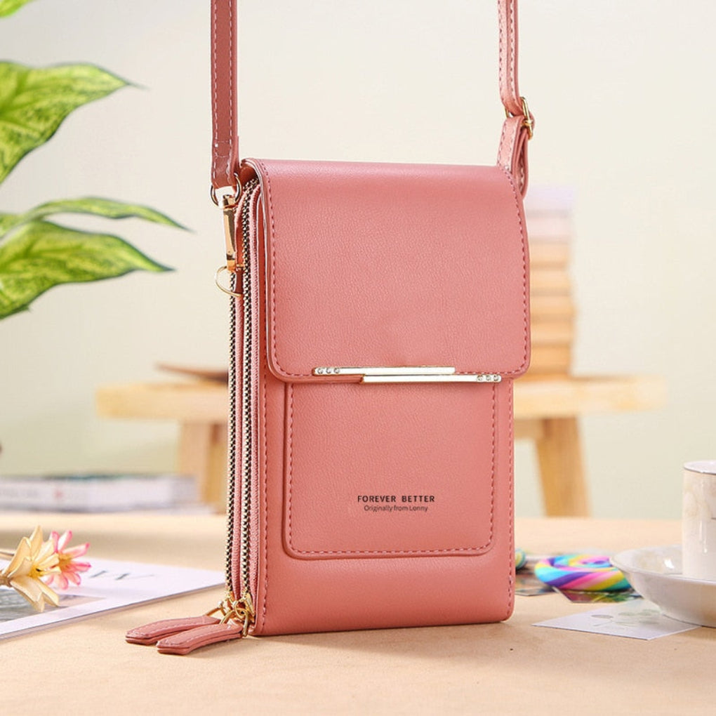 Crossbody mobiltaske til damer med touchskærmslomme
