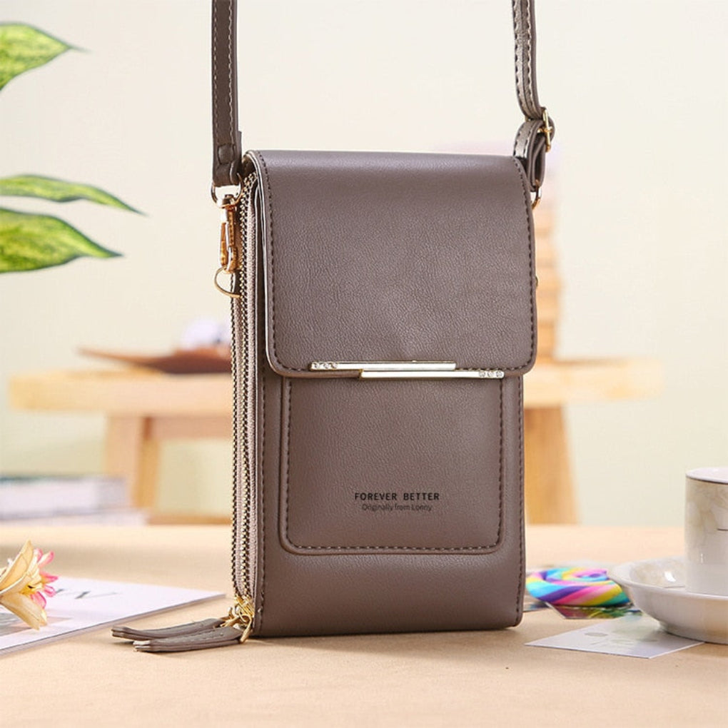 Crossbody mobiltaske til damer med touchskærmslomme
