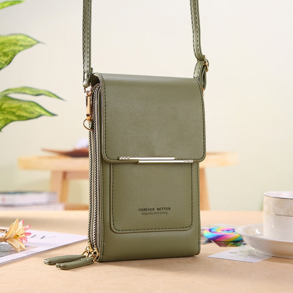 Crossbody mobiltaske til damer med touchskærmslomme