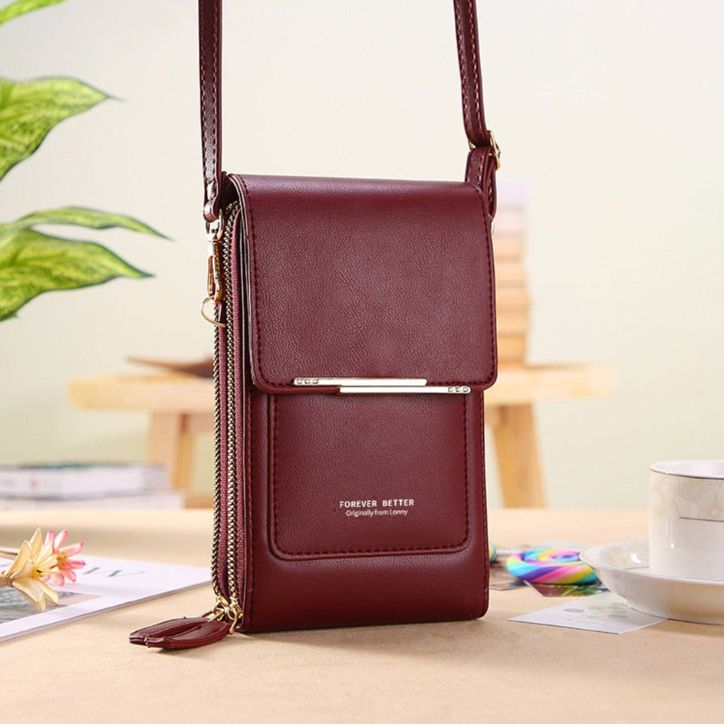 Crossbody mobiltaske til damer med touchskærmslomme